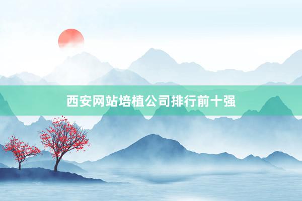 西安网站培植公司排行前十强