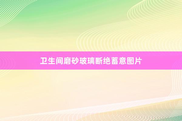 卫生间磨砂玻璃断绝蓄意图片