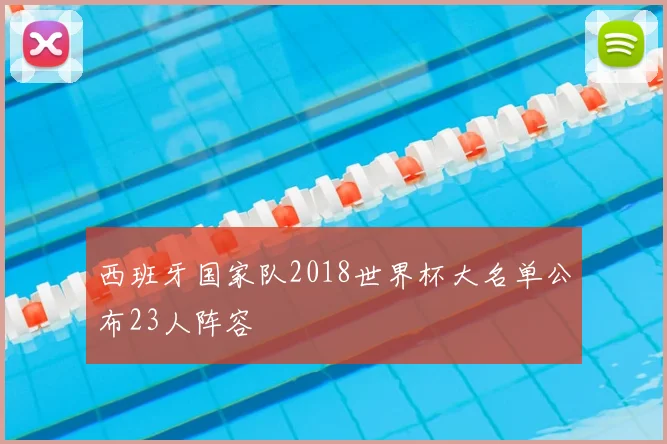 西班牙国家队2018世界杯大名单公布23人阵容